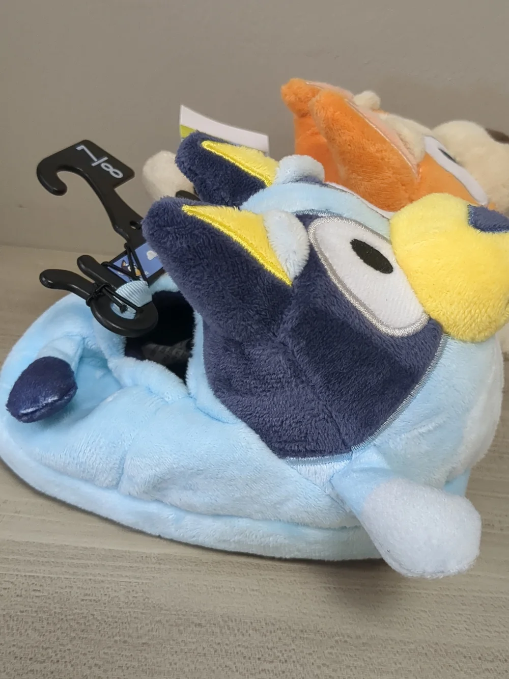 Bluey Plush Kids Slippers - Blue and Orange